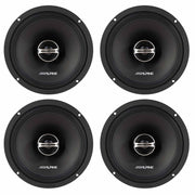 EL-E65-G 6.5-Inch 2-Way Coaxial Speakers with Grille Bundle by Alpine – Plastic, Model AL-EL-E65-G+EL-E65-G