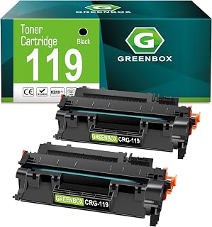 GREENBOX 119 Toner Cartridge for MF414dw MF6160dw MF5950dw Printer, 2 Black | 119 Black Toner Cartridge, 3479B001, Replacement for Canon MF5880dn MF5850dn MF416dw LBP253dw LBP6300dn MF5960dn Printer