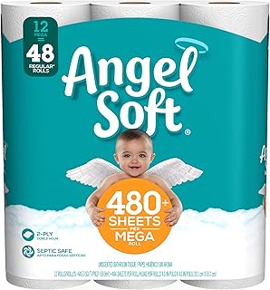 Angel Soft Toilet Paper, 484 Sheets per roll, 12 Count (Pack of 1)