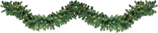 Pre-Lit Olympia Pine Commercial Artificial Christmas Garland - 27' x 14" - LED Warm White