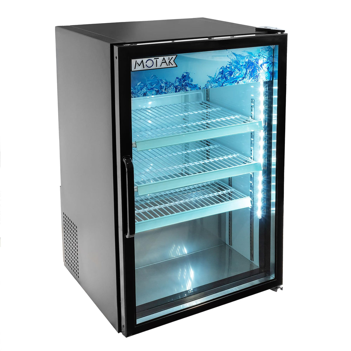 24 3/8" Countertop Refrigerated Merchandiser by MOTAK – 27.17x27.95x44.49, steel, aluminum, stainless steel, PVC, Black, Model MCM7-X