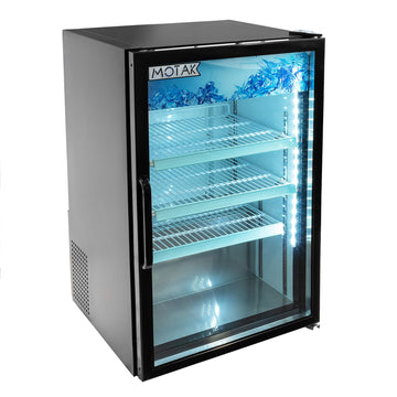 24 3/8" Countertop Refrigerated Merchandiser by MOTAK – 27.17x27.95x44.49, steel, aluminum, stainless steel, PVC, Black, Model MCM7-X
