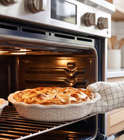 Lareina Ceramic Deep Dish Pie Pan, 53 oz, Honeycomb and Tree