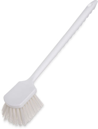 SPARTA Utility Scrub Brush with Polyester Bristles 20" x 3" - White by Carlisle FoodService Products – Non-catalog Item - 20 Inches (1 Count), Polyester, White, Model 4050102