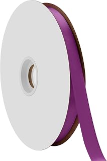Berwick Offray 5/8" Single Face Satin Ribbon, Purple, 100 Yds