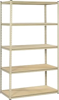 Tennsco Corporation Industrial Grade Stur-D-Stor Shelving Package, 5 Shelves, 36" Width x 18" Length x 72" Height, Sand