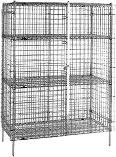 Metro SEC55C Super Erecta Chrome Plated Heavy Gauge Wire Stationary Security Storage Unit, 50-1/2" Length x 27-1/4" Width x 66-13/16" Height