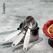 Stainless Steel Measuring Cup Set by Cuisipro – 8 inches, 1 cups, Stainless Steel, Silver, Pack of 4