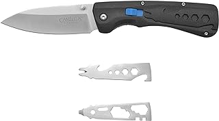Camillus Inject 8.5" Durable Corrosion-Resistant 420 Stainless Steel Drop Point Everyday Carry Multi-Tool Folding Pocket Knife with 8 Additional Functions