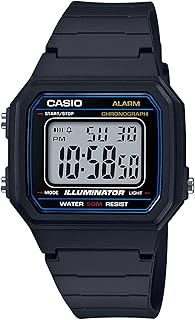 Casio W217H Series | Men’s Digital Watch | 50M WR | 1/100 Second Stopwatch | LED Backlight | Countdown Timer | 100 SEC Chronograph | Daily Alarm | Hourly Time Signal | 7 Year Battery