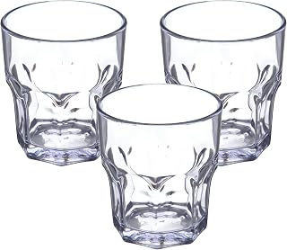 Carlisle FoodService Products Louis Plastic Tumbler 8 Ounces Clear (Pack of 3)