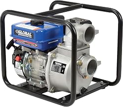 Global Industrial 7HP Portable Gasoline Water Pump, 3" Intake/Outlet