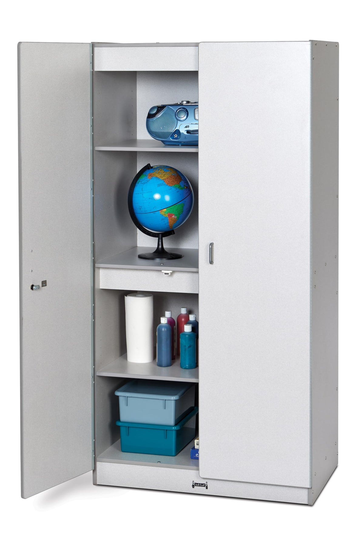 Rainbow Accents Storage Cabinet - Gray by Jonti-Craft – Large, Melamine, Grey, Model 5950JC000