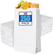 2 Lb Lunch Bags (250 Count) Eco Friendly Small Bags for Packing Lunch by Stock Your Home – 2 lb / 250 Count, 2.0 pounds, Paper, White, Pack of 250