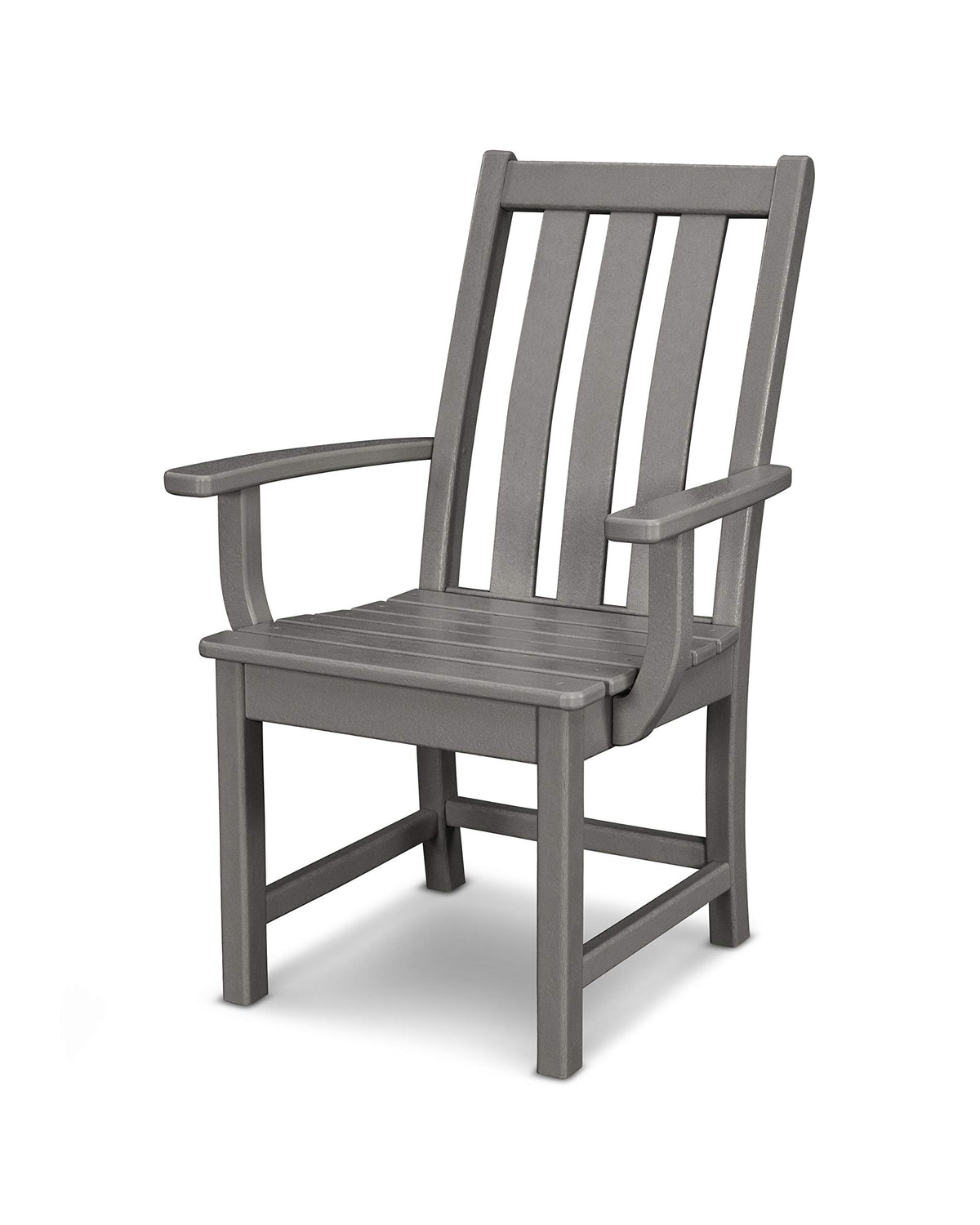 Vineyard Dining Arm Chair (Slate Grey) by Polywood – High Density Polyethylene (HDPE), Slate Grey, Model Vineyard Dining Side Chair