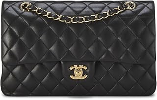 Chanel, Pre-loved Black Quilted Lambskin Classic Double Flap Medium, Black