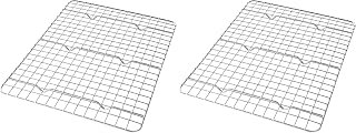 USA Pan Quarter Sheet Oven Safe Nonstick Baking and Cooling Rack (Pack of 2)