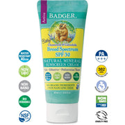 Balm Zinc Oxide Sunscreen Cream - SPF 30 - Chamomile & Calendula - 2.9 oz by Badger – 2.9 Fl Oz (Pack of 1), Multi, Model XA-063