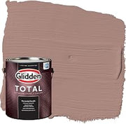 Glidden Total Exterior Paint & Primer All-in-One, Bedford Brown/Red, Semi-Gloss, 1 Gallon