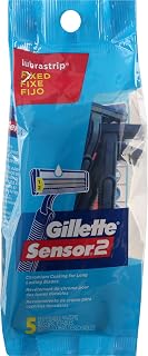 Gillette Lubrastrip Fixed Disposable Razors, 5 Count