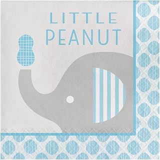 Creative Converting 316934 Luncheon Napkins, 6 1/2" x 6 1/2", Blue