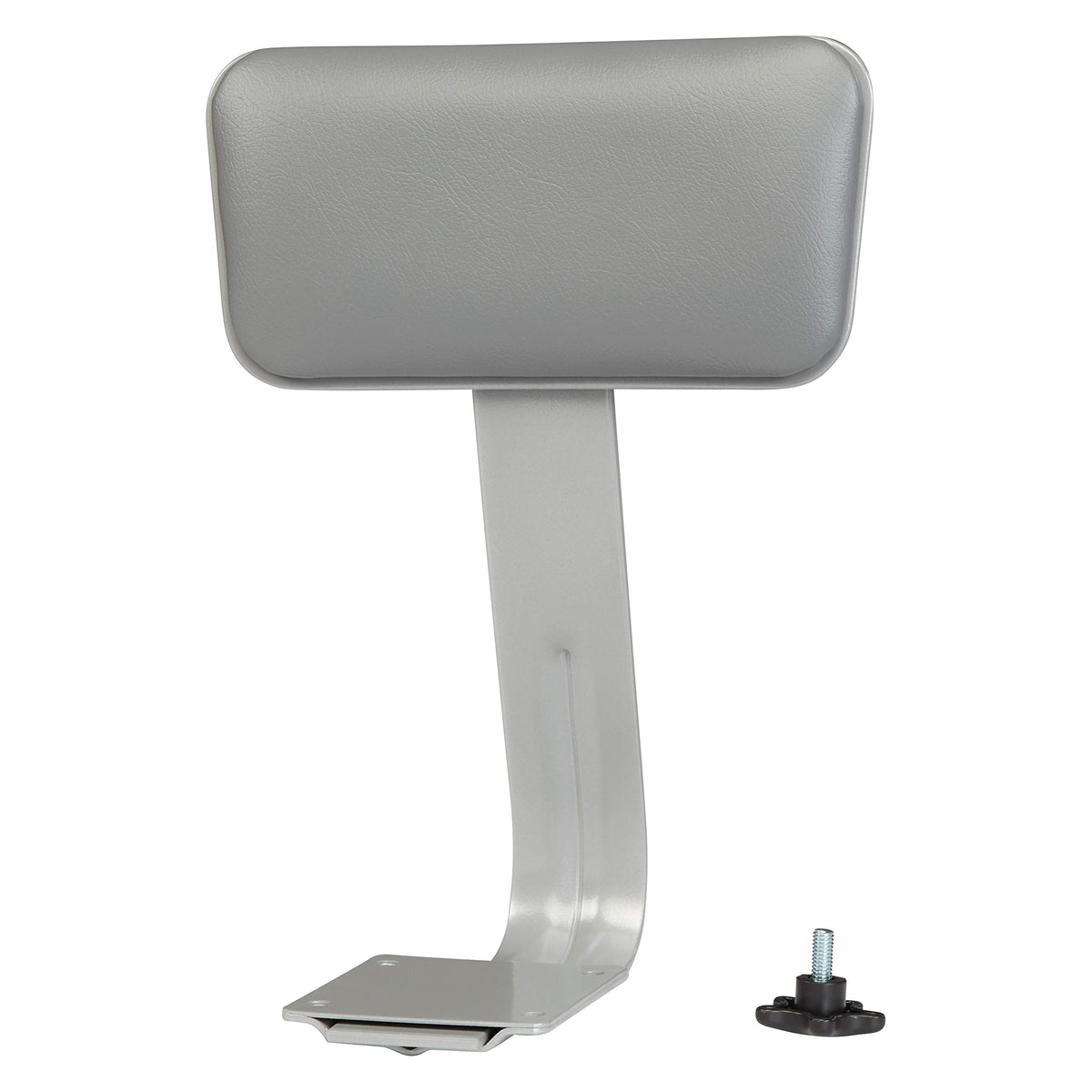 (6524HB) - 24-28" Adjustable Premium Swivel Stool with Backrest by National Public Seating – unspecified, Vinyl, Grey, Model #6524HB