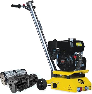 Tomahawk Power Tomahawk 8” Concrete Scarifier Road Planer Asphalt Grinder with 5.5 HP Honda Gas Engine & Tungsten Carbide Steel Star Drums