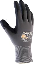 MaxiFlex 34-874 Seamless Knit Nylon Glove with Nitrile Coated Micro-Foam Grip on Palm and Fingers Gray/Black Dozen