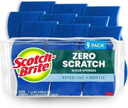 Scotch-Brite Zero Scratch Scrub Sponge, Kitchen Sponges for Cleaning Around the Home,Bathroom&More,Effective + Gentle Dish Scrubber,Best for Nonstick Pots and Pans,Safe on Most Surfaces (Pack of 45)