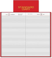 AT-A-GLANCE SD37613 Standard Diary Daily Diary, Recycled, Red, 7 11/16 X 12 1/8, 2018