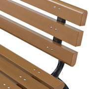4'L Outdoor Park Bench with Backrest by Global Industrial – 4', Plastic, Tan, Model 240125TN