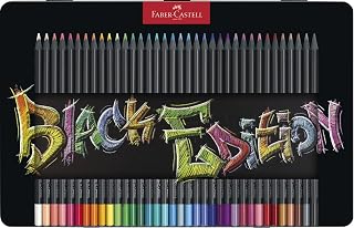Faber-Castell Colouring Pencils Black Edition, tin of 36 tin of 12