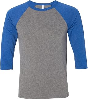 BELLA+CANVAS Unisex Three-Quarter Sleeve Baseball Tee
