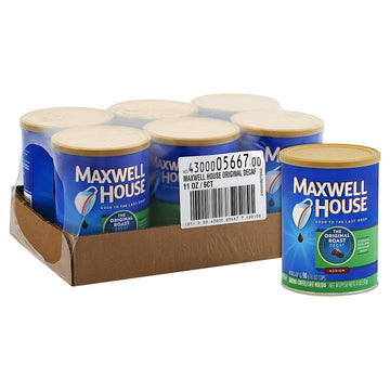 Original Decaffeinated Coffee by MAXWELL HOUSE – 11 ounces, Pack of 6