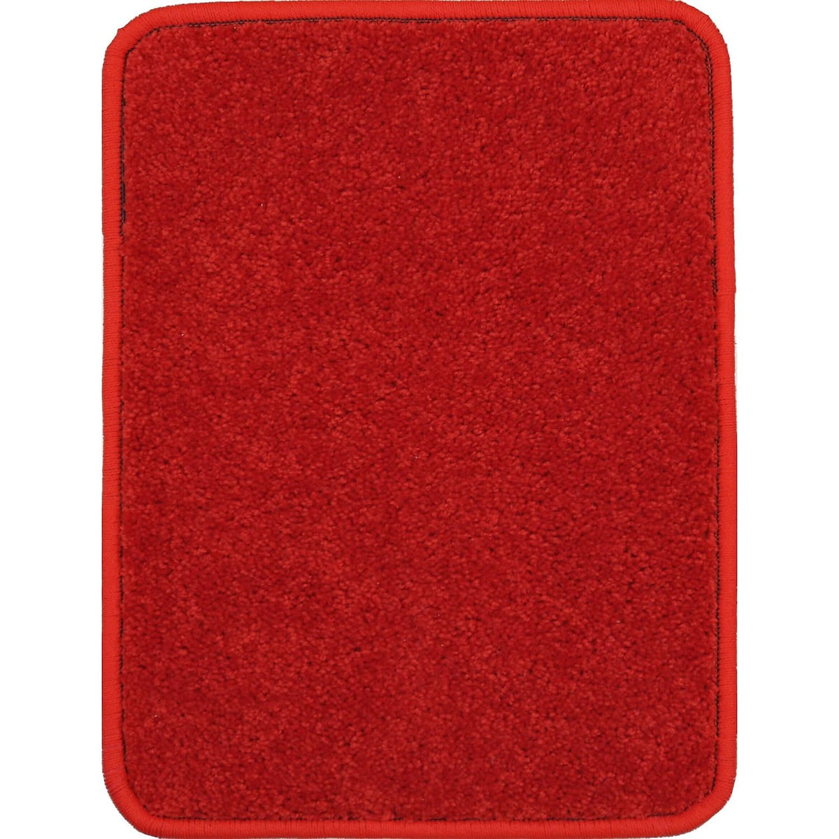 Endurance Solid Colored Area Rug in Color Red by Joy Carpets – 6' x 12' (Rectangular), Polyester, Red, Model 80R-07