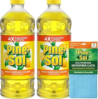 Pine-Sol Multi-Surface Cleaner, Floor Cleaner, Lemon, 96 Fluid Ounces