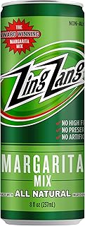 Zing Zang Margarita Mix, Made With All Natural 3 Citrus Fruit Juice Blend, Non Alcoholic Cocktail Mixers, 8 Ounce Cans (Pack of 24)