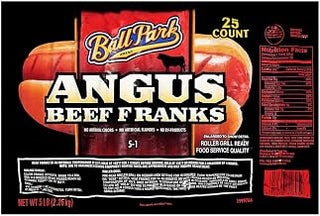 Ball Park Angus Beef 5:1 Frank, 5 Pound -- 2 per case.