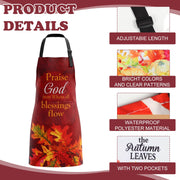 Colarr Fall Christian Aprons for Women, 4 Pack with Bible Verses, Colorful