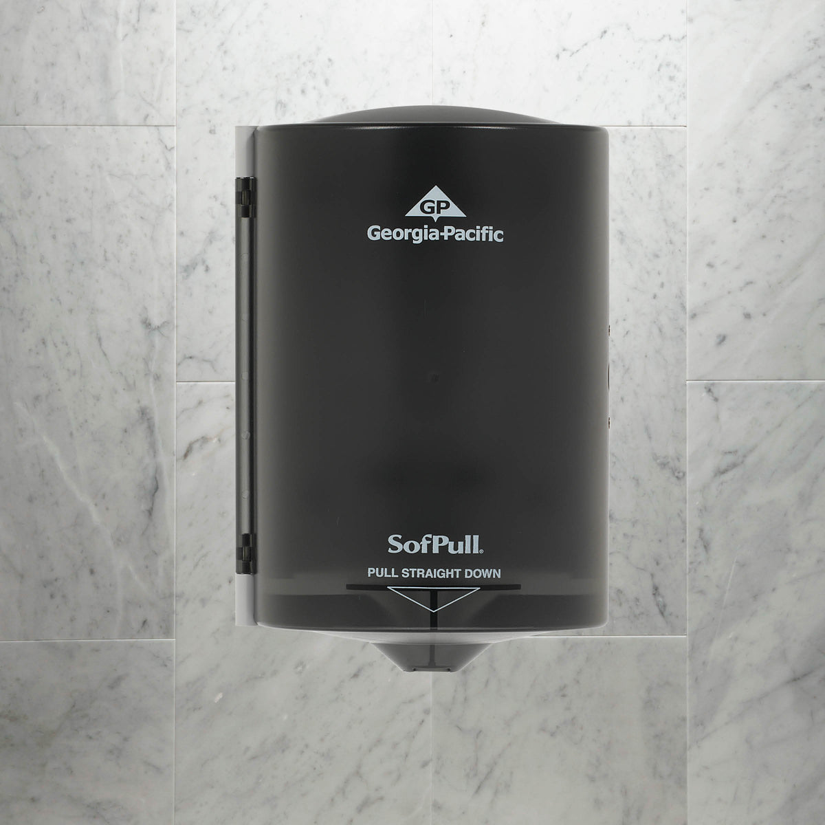 SofPull Junior Centerpull Paper Towel Dispenser by GP PRO () by Georgia-Pacific – Junior Capacity, Plastic, Black, Model 58008