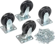 Global Industrial Polyurethane Caster Kit 2 Swivel, 2 Rigid, 5" x 1-1/4"