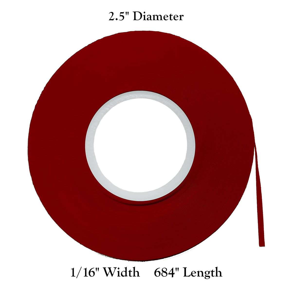 MV Magna Visual Red / 1/16" Width / 1 Transparent Tape