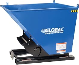 Global Industrial 3 Cubic Yard Self-Dumping Forklift Hopper, Bump Release