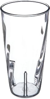 Carlisle FoodService Products Swirl Tumbler, Plastic Cup for Water and Cold Drinks, 22 Oz, 1 Count, Clear