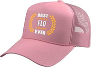 Best Flo Ever with Five Stars Name Flo Trucker Hat with Adjustable Mesh Back