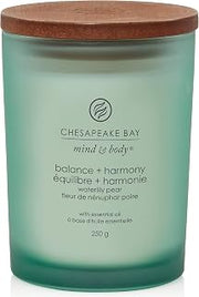 Chesapeake Bay Candle Chesapeake Bay Scented Candle | Balance + Harmony (Water Lily Pear) Medium Aromatherapy Tumbler Candle | Burn Time: Up to 57 Hours | Mind & Body Collection | Gifts for Women