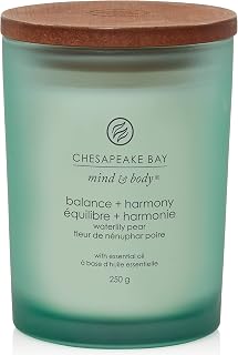 Chesapeake Bay Candle Chesapeake Bay Scented Candle | Balance + Harmony (Water Lily Pear) Medium Aromatherapy Tumbler Candle | Burn Time: Up to 57 Hours | Mind & Body Collection | Gifts for Women