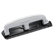 Office inPRESS 12 Reduced Effort Three-Hole Punch by Bostitch – 12 Sheet Black, Metal, Silver/Black, Model 2101