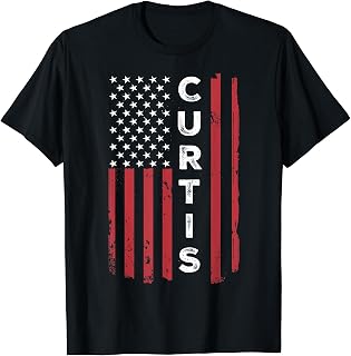 Curtis USA Flag American Flag Patriotic T-Shirt