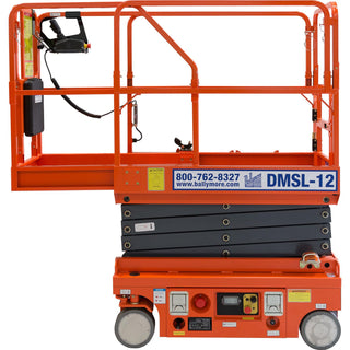 Drivable Mini Scissor Lift by Ballymore – 46"L x 30"W x 77"H, Blue, Model DMSL-12